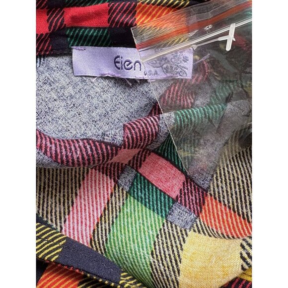 Eien USA Colorful Plaid Maxi Dress Plus 2X NWOT - Picture 7 of 7